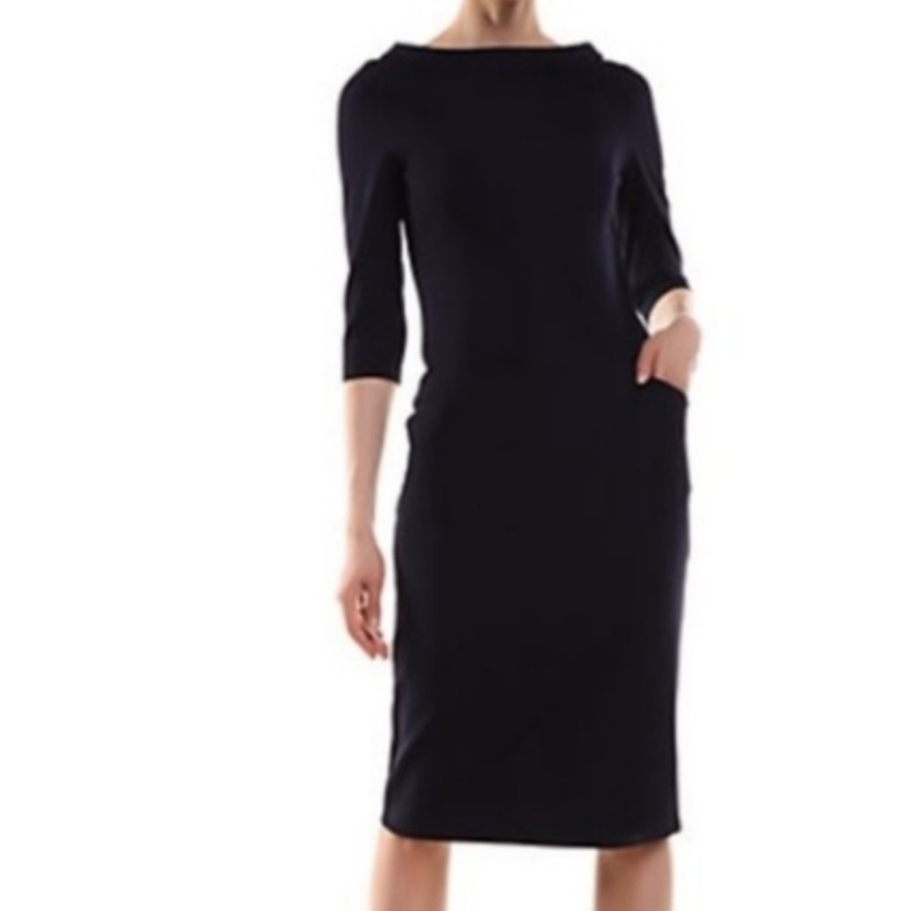 Laura Bettini Black Dress Size XS Boat Collar New With Tag - Picture 2 of 6